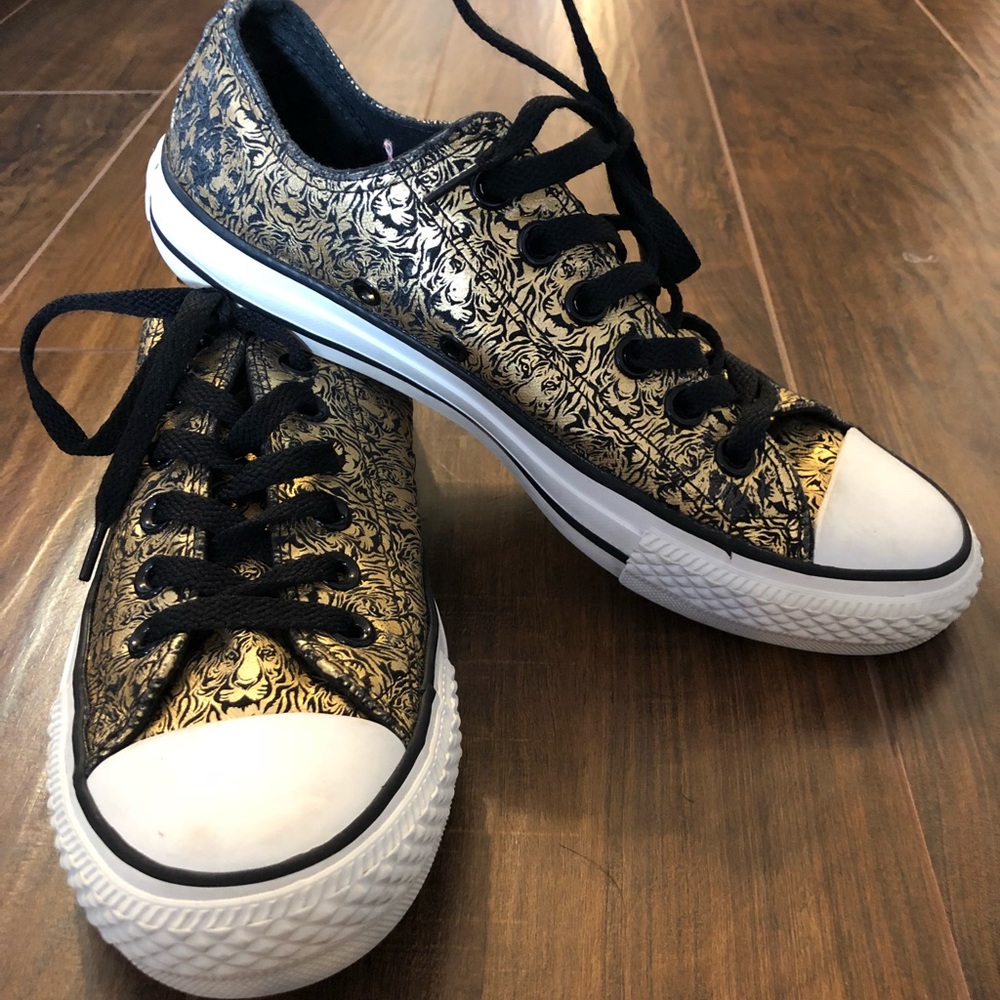 Limited Edition Gold and Black Tiger Converse